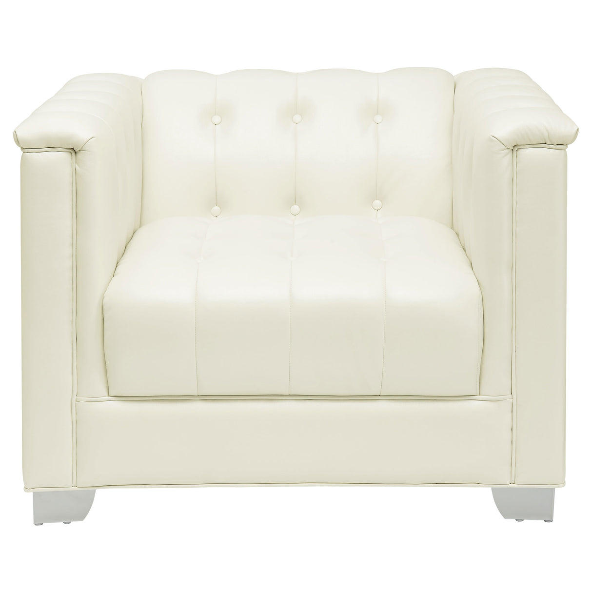 Chair - Chaviano Tufted Upholstered Chair Pearl White