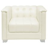 Chair - Chaviano Tufted Upholstered Chair Pearl White