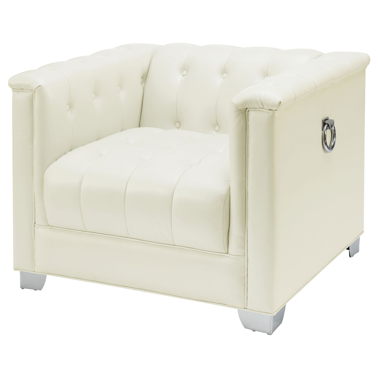 Chair - Chaviano Tufted Upholstered Chair Pearl White