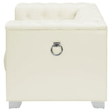 Chair - Chaviano Tufted Upholstered Chair Pearl White