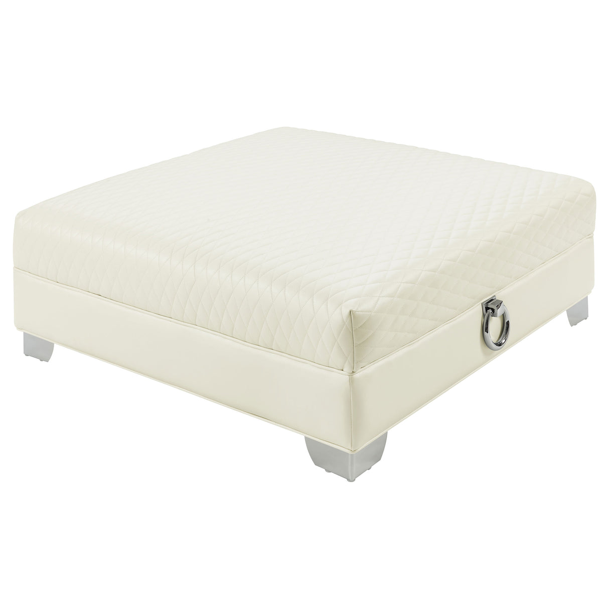 Ottoman - Chaviano Upholstered Ottoman Pearl White