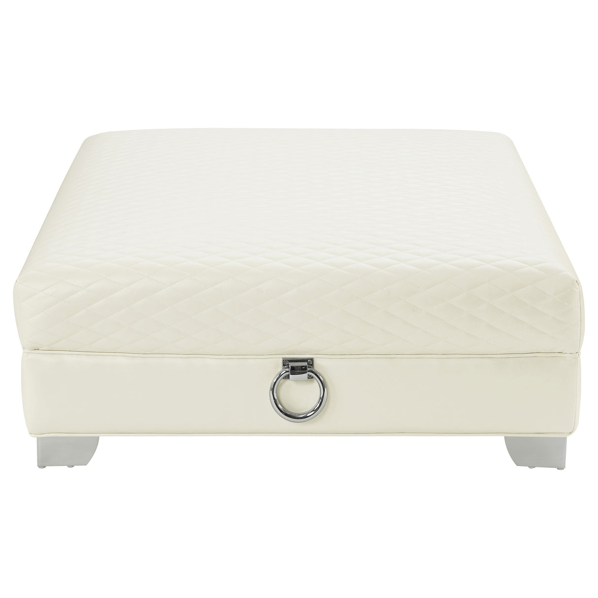 Ottoman - Chaviano Upholstered Ottoman Pearl White