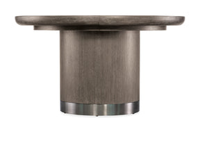 Modern Mood Round Dining Table With 1-18" Leaf - Dark Brown / Dark Gray by Hooker Furniture - View 1