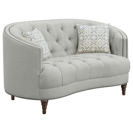 Avonlea Upholstered Tufted Living Room Set Grey - 505641 - S2 - image - 6