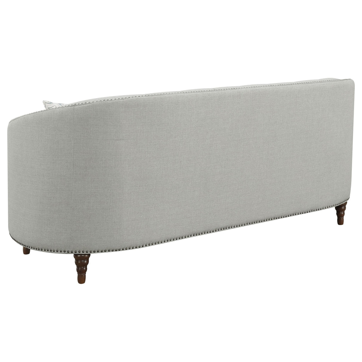 Avonlea Sloped Arm Upholstered Sofa Trim Grey | Coaster | Home Elegance USA