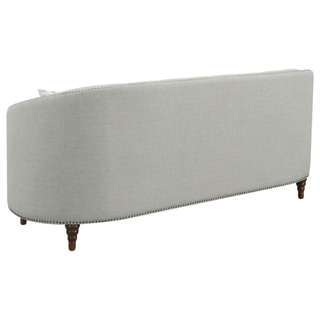 Avonlea Sloped Arm Upholstered Sofa Trim Grey | Coaster - 505641 - Home Elegance USA - 6