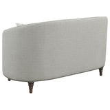 Avonlea Sloped Arm Upholstered Loveseat Trim Grey | Coaster | Home Elegance USA