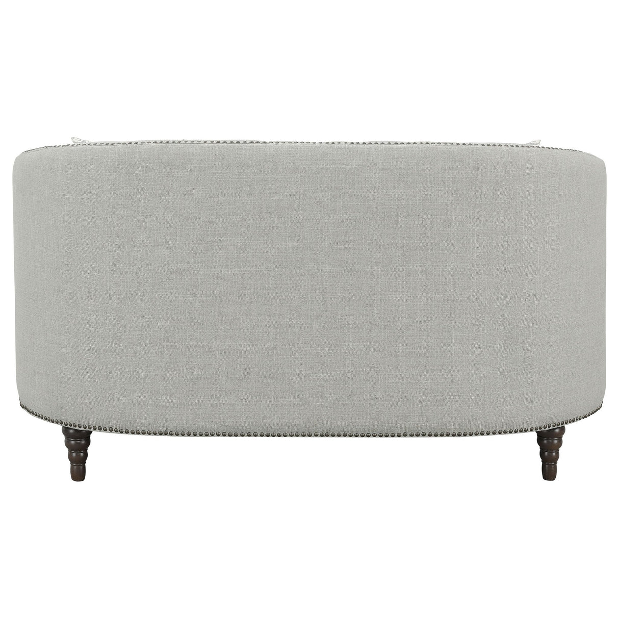 Avonlea Sloped Arm Upholstered Loveseat Trim Grey | Coaster | Home Elegance USA