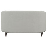 Avonlea Sloped Arm Upholstered Loveseat Trim Grey | Coaster | Home Elegance USA