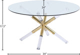 Mercury 3 Piece Occasional Table Set In Acrylic-Gold - 284-3Set | Meridian - sold by Home Elegance USA