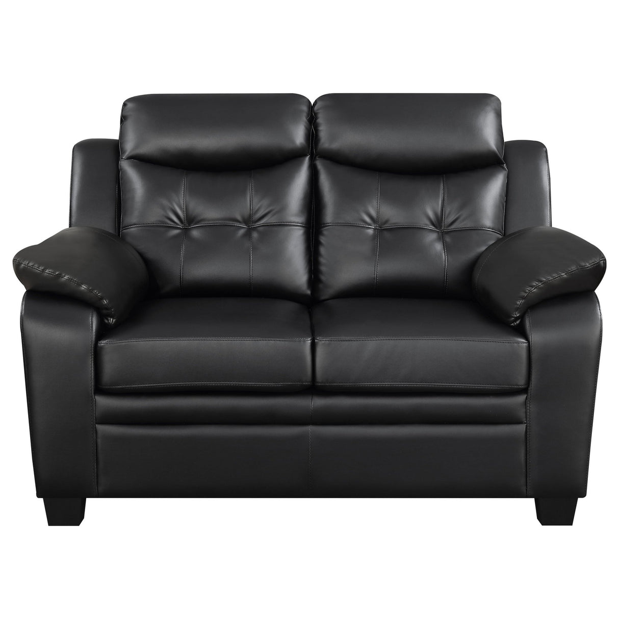 Finley Upholstered Pillow Top Arm Living Room Set Black - 506551 - S2 - image - 7