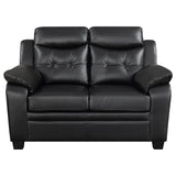 Finley Upholstered Pillow Top Arm Living Room Set Black - 506551 - S2 - image - 7