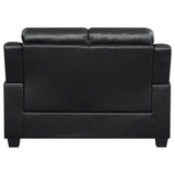 Finley Upholstered Pillow Top Arm Living Room Set Black - 506551 - S2 - image - 8