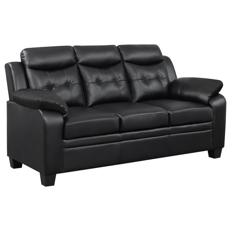 Finley Upholstered Pillow Top Arm Living Room Set Black - 506551 - S3 - image - 2