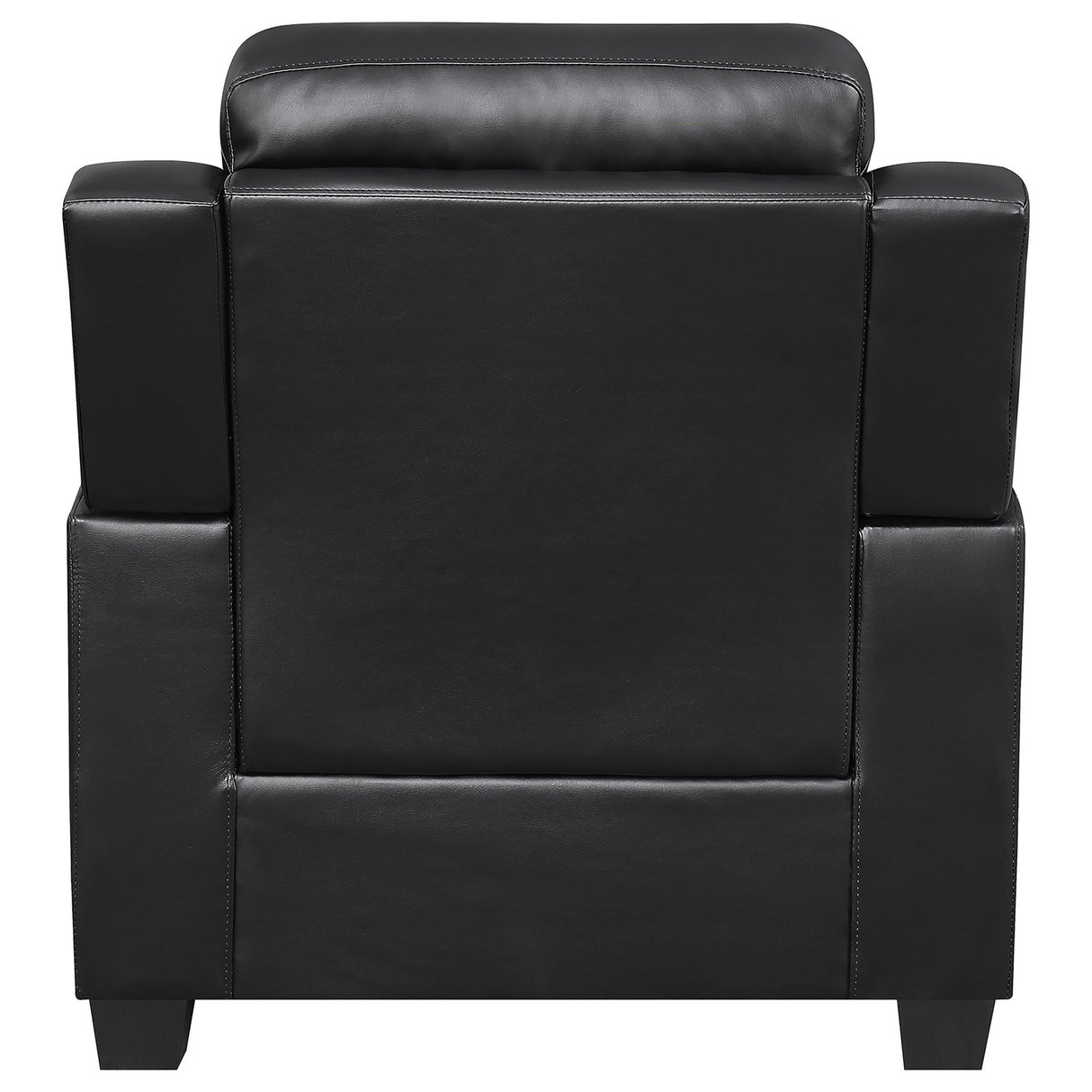 Finley Upholstered Pillow Top Arm Living Room Set Black | Coaster | Home Elegance USA