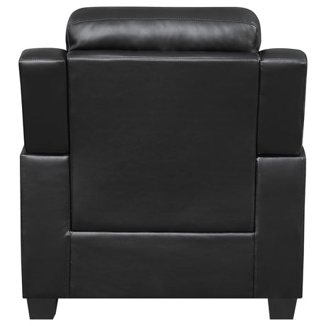 Finley Upholstered Pillow Top Arm Living Room Set Black - 506551 - S3 - image - 12