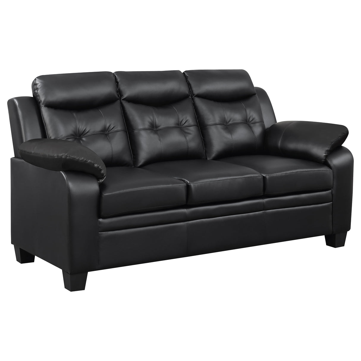 Sofa - Finley Tufted Upholstered Sofa Black