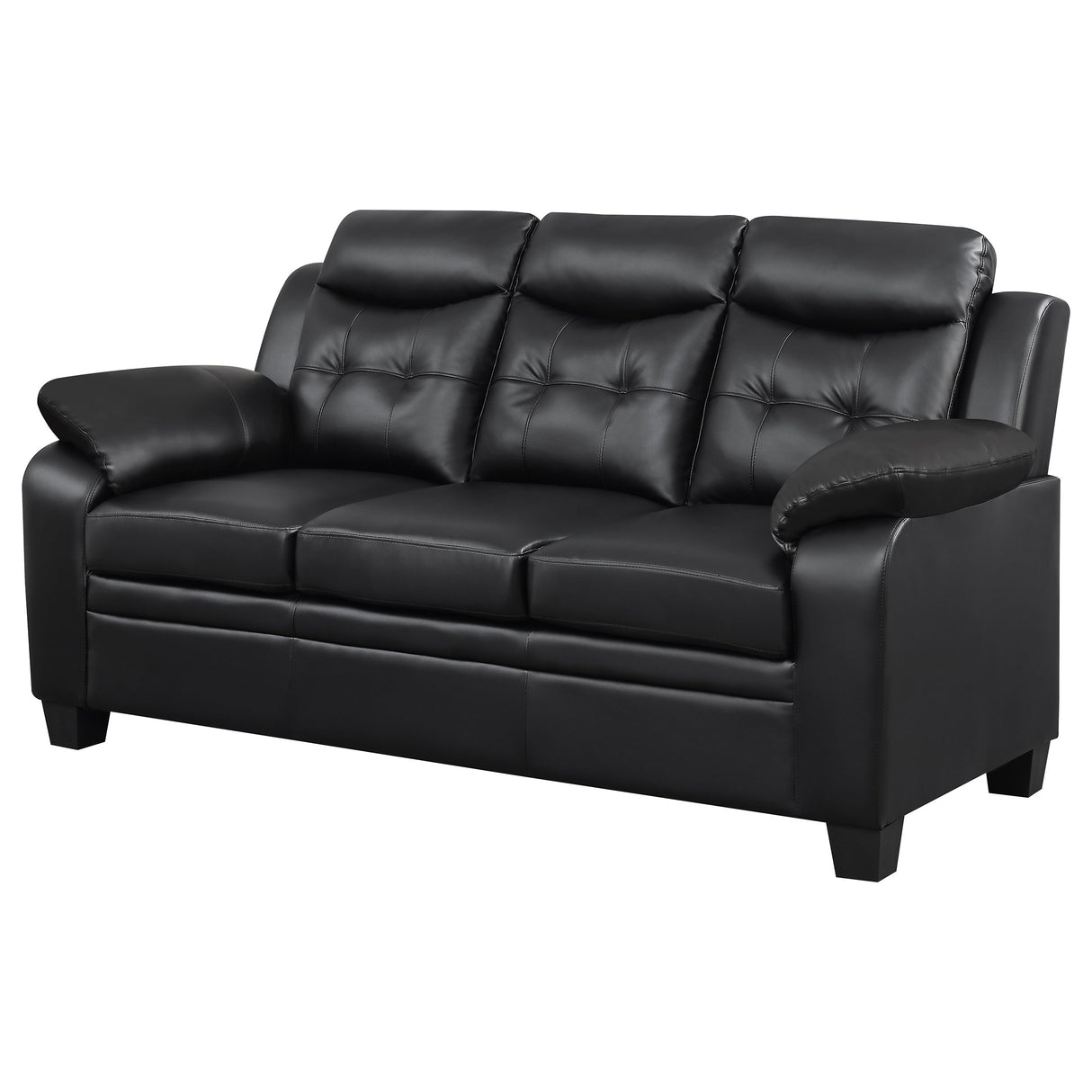 Sofa - Finley Tufted Upholstered Sofa Black