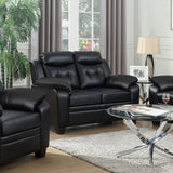 Loveseat - Finley Tufted Upholstered Loveseat Black