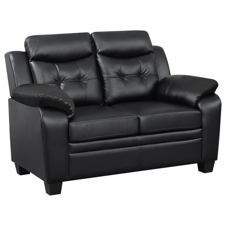 Loveseat - Finley Tufted Upholstered Loveseat Black