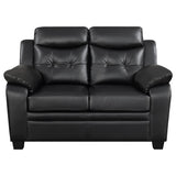 Loveseat - Finley Tufted Upholstered Loveseat Black