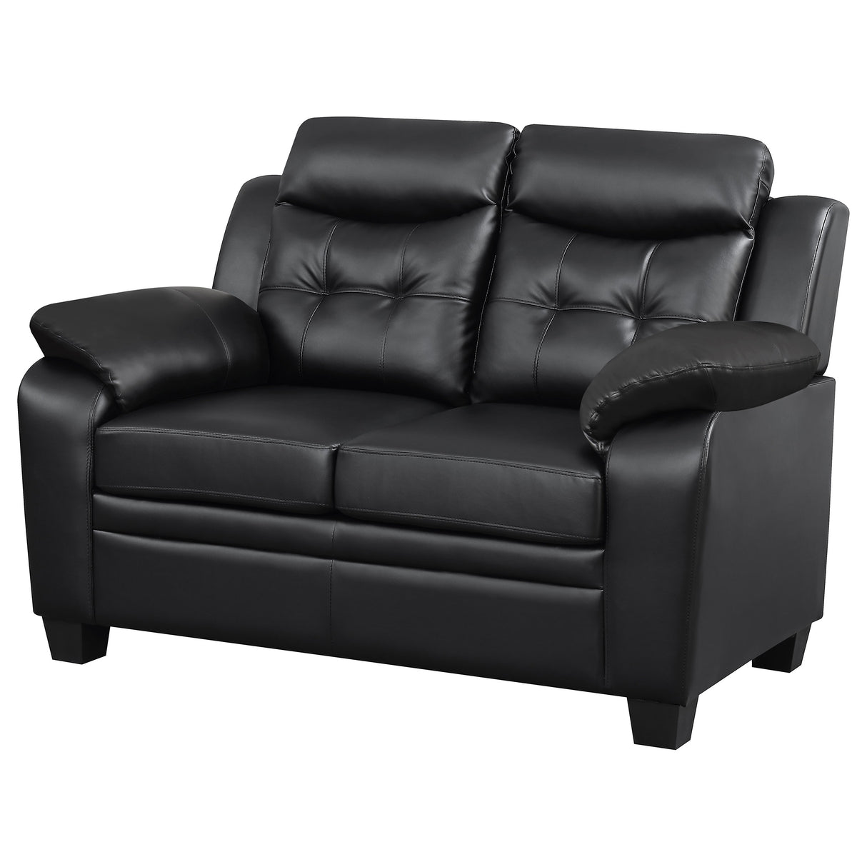 Loveseat - Finley Tufted Upholstered Loveseat Black