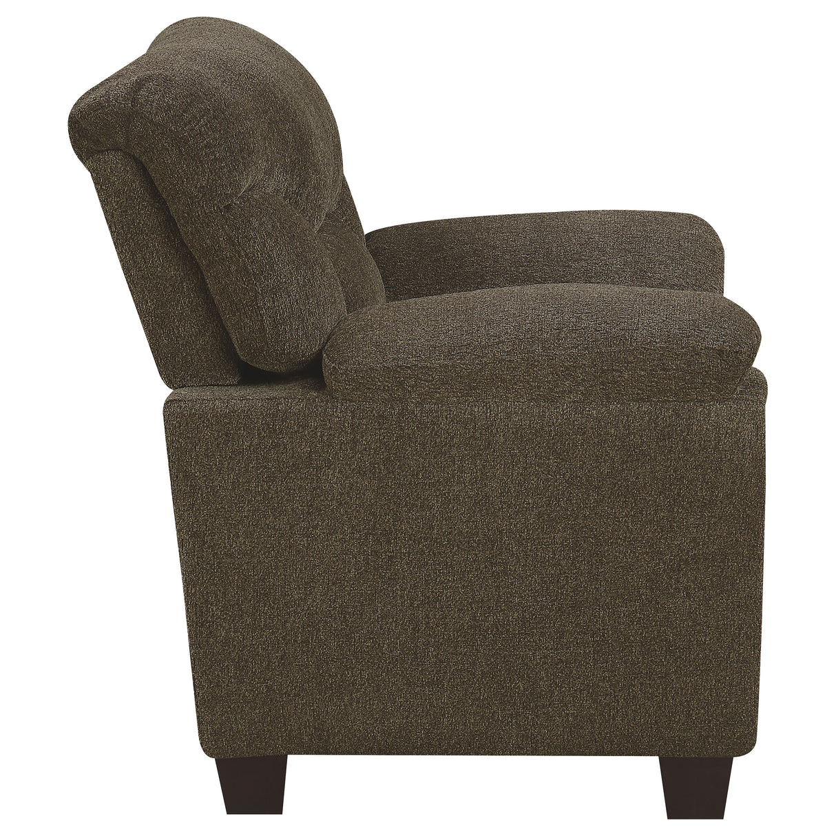 Chair - Clementine Upholstered Chair with Nailhead Trim Brown
