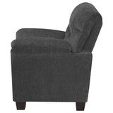 Chair - Clementine Upholstered Chair with Nailhead Trim Grey