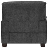 Chair - Clementine Upholstered Chair with Nailhead Trim Grey