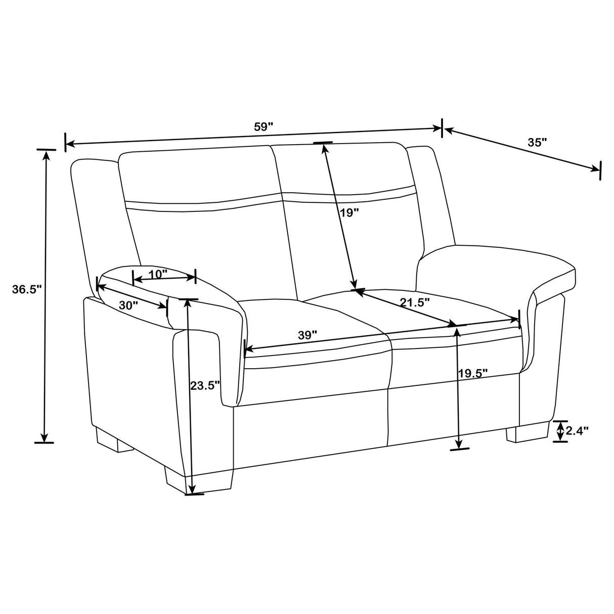 Arabella Upholstered Pillow Top Arm Living Room Set Grey - 506591 - S2 - image - 7