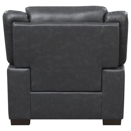 Arabella Upholstered Pillow Top Arm Living Room Set Grey - 506591 - S3 - image - 7