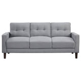 Bowen 2 - piece Upholstered Track Arms Tufted Sofa Set Grey | Coaster | Home Elegance USA