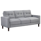 Bowen 3 - piece Upholstered Track Arms Tufted Sofa Set Grey - 506781 - S3 - image - 2