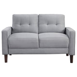 Bowen 3 - piece Upholstered Track Arms Tufted Sofa Set Grey | Coaster | Home Elegance USA