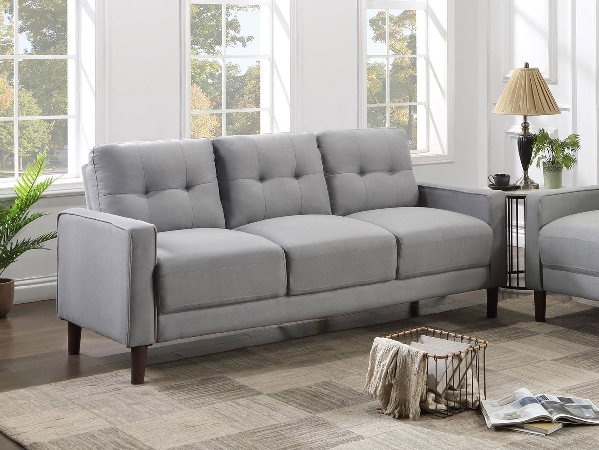 Bowen Upholstered Track Arms Tufted Sofa Grey | Coaster | Home Elegance USA