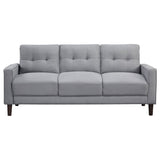 Bowen Upholstered Track Arms Tufted Sofa Grey | Coaster | Home Elegance USA