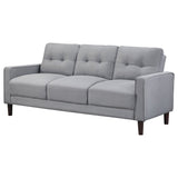 Bowen Upholstered Track Arms Tufted Sofa Grey | Coaster | Home Elegance USA