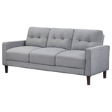 Sofa - Bowen Upholstered Track Arms Tufted Sofa Grey