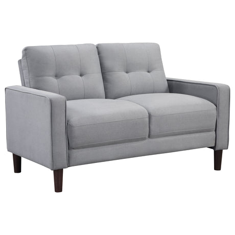 Loveseat  - Bowen Upholstered Track Arms Tufted Loveseat Grey