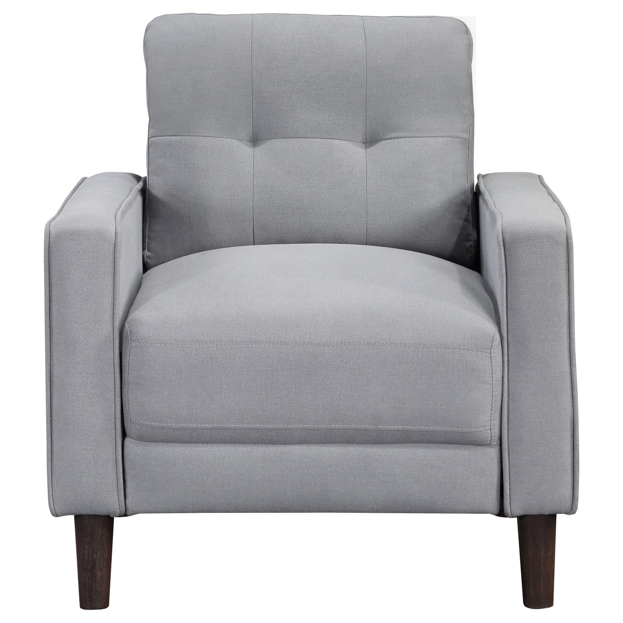 Chair - Bowen Upholstered Track Arms Tufted Chair Grey