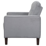 Chair - Bowen Upholstered Track Arms Tufted Chair Grey