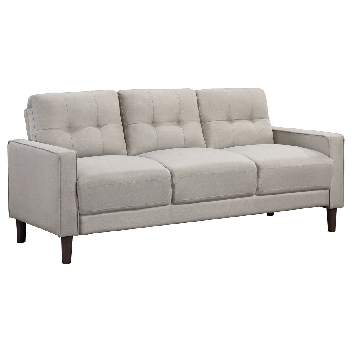 Bowen Upholstered Track Arms Tufted Sofa Beige | Coaster | Home Elegance USA