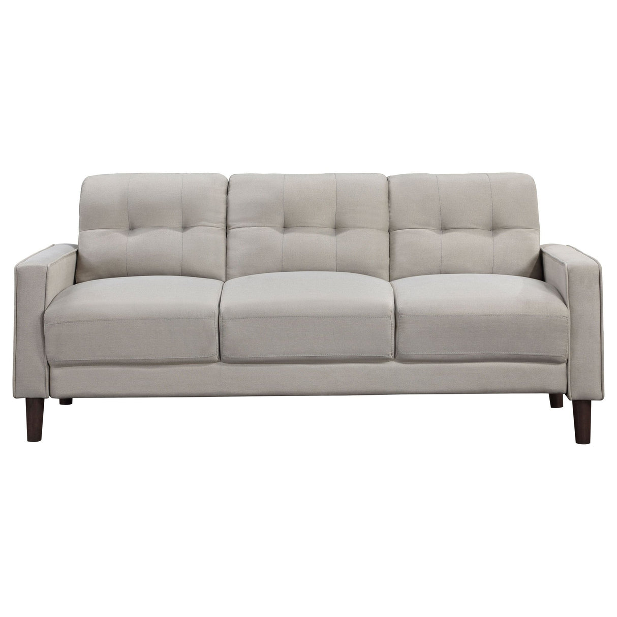 Bowen Upholstered Track Arms Tufted Sofa Beige | Coaster | Home Elegance USA