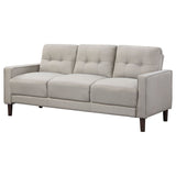 Bowen Upholstered Track Arms Tufted Sofa Beige | Coaster | Home Elegance USA