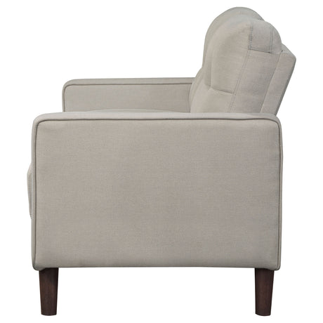 Loveseat  - Bowen Upholstered Track Arms Tufted Loveseat Beige