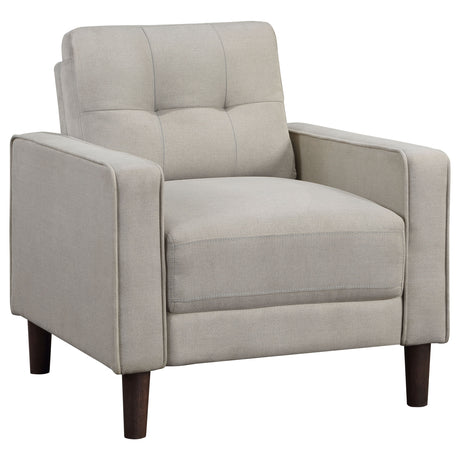 Chair - Bowen Upholstered Track Arms Tufted Chair Beige