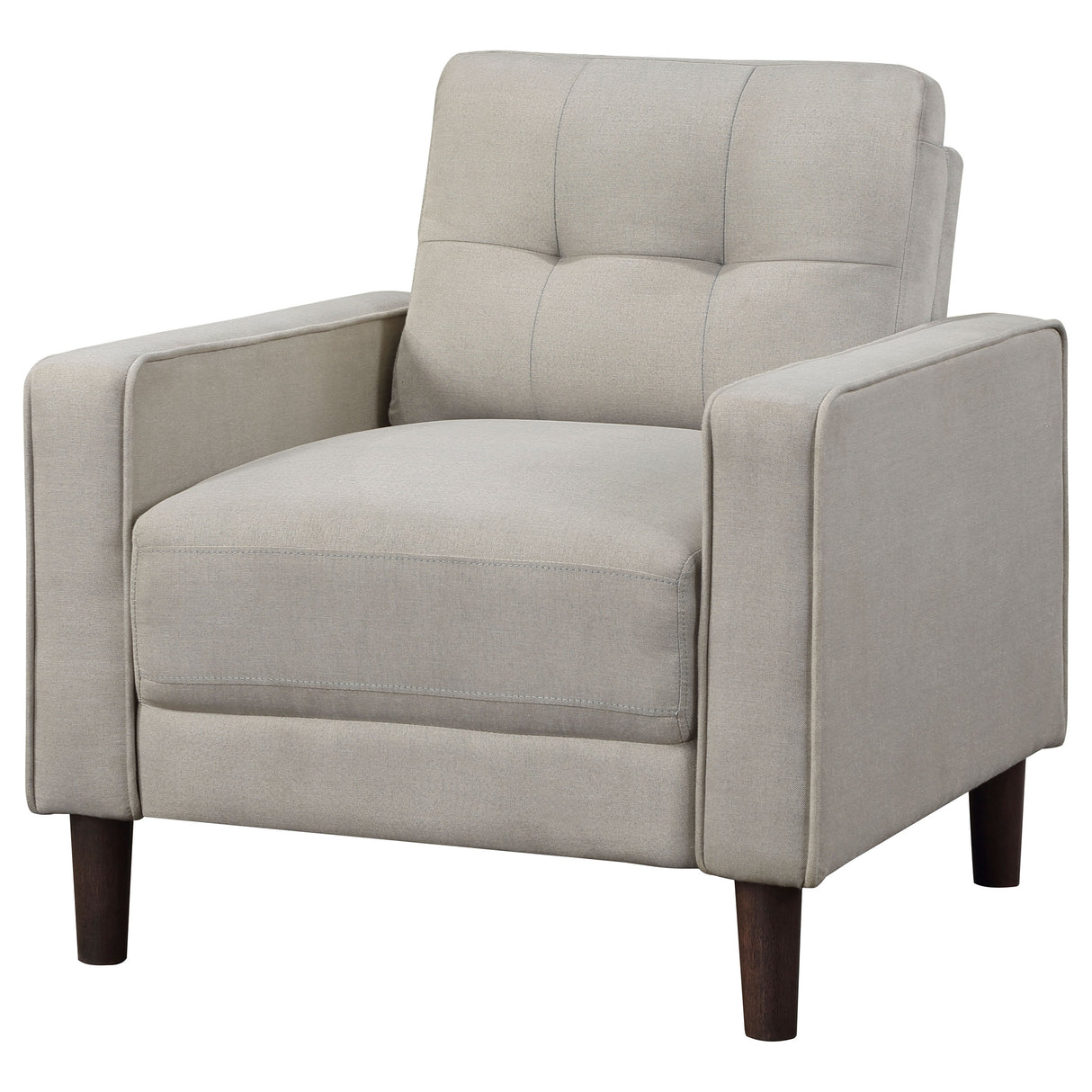 Chair - Bowen Upholstered Track Arms Tufted Chair Beige