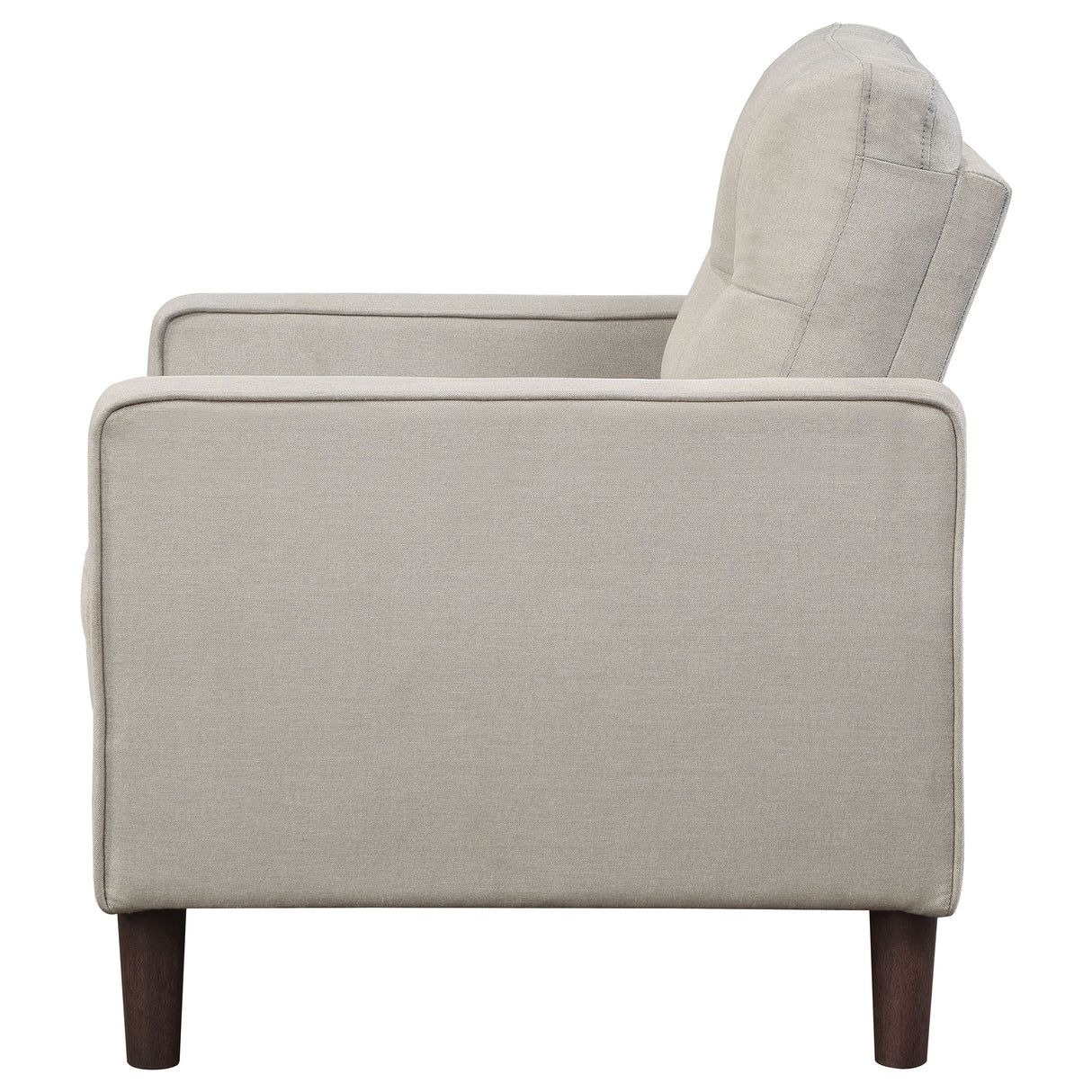 Chair - Bowen Upholstered Track Arms Tufted Chair Beige