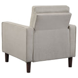 Chair - Bowen Upholstered Track Arms Tufted Chair Beige