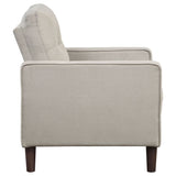 Chair - Bowen Upholstered Track Arms Tufted Chair Beige